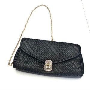Urban Expressions Gold Chain Black Shoulder Clutch